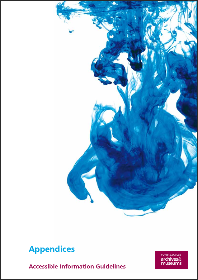 Accessible Information Guidelines Appendices Front